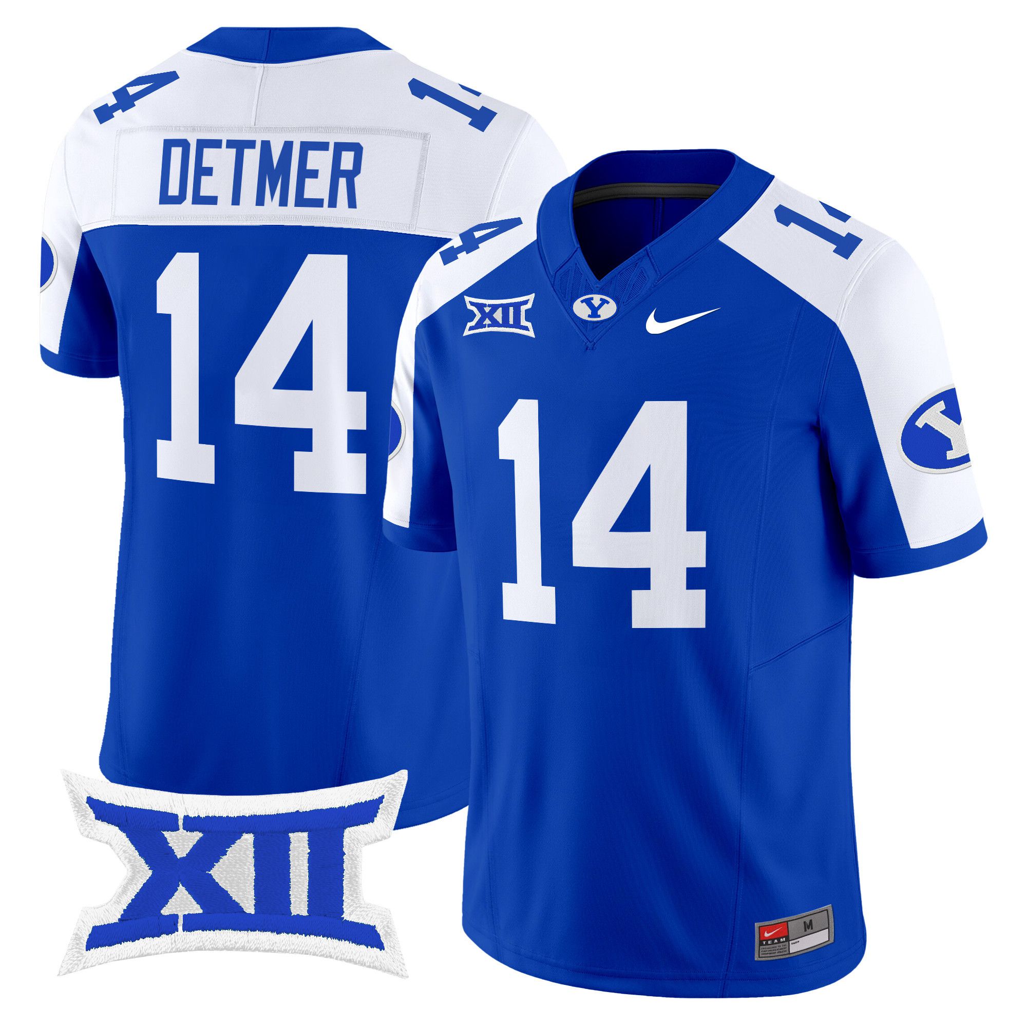Men BYU Cougars #14 Detmer Blue Nike 2024 Vapor Limited NCAA Jersey->more ncaa teams->NCAA Jersey
